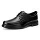 Ninepointninetynine Formal Oxford Shoes for Men Lace Up Round Apron Toe Derby Shoes Faux Leather Low Top Block Heel Non Slip Rubber Sole Anti-Slip Party (Color : Black, Size : 7.5 UK)