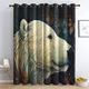 GEDAEUBA Polar Bear Curtains for Bedroom Living Room - Eyelet Blackout Curtains 46 x 54 Inch (W x L), 54 Drop Thermal Insulated Curtains & Drapes, Patterned Window Treatments, 2 Panels