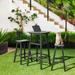 3-Piece HDPE Square High Outdoor Serving Bar Set