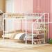 Twin/Full Size Bunk Bed with Storage,Metal Bunk Bed with Ladder and Wardrobe