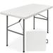 Portable Folding Plastic Dining Table w/ Handle, Lock - 4ft