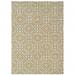 HomeRoots 5' X 7' Sand And Ivory Geometric Power Loom Stain Resistant Area Rug - 86.61