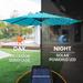 11 ft Solar Powered Outdoor Market Patio Table Umbrella with LED Lights and Tilt