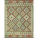 Noori Rug Sun Faded Flatweave Saladin Burgundy/Ivory Rug - 5'0" x 6'4"