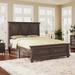 Vintage Style Pine Wood Platform Bed Frame with High Headboard,Full Size