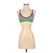 Nike Sports Bra: Gray Color Block Activewear - Women's Size X-Small