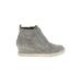 Linea Paolo Sneakers: Gray Solid Shoes - Women's Size 8 1/2 - Round Toe