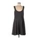 Apt. 9 Casual Dress - Mini Scoop Neck Sleeveless: Gray Dresses - Women's Size Large