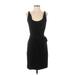 Ann Taylor LOFT Casual Dress - Sheath Scoop Neck Sleeveless: Black Print Dresses - Women's Size 0