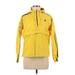 Nike Jacket: Short Yellow Print Jackets & Outerwear - Women's Size Medium