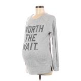 Isabel Maternity Sweatshirt: Gray Tops - Women's Size Small Maternity