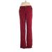 DKNY Jeans Jeans - High Rise Straight Leg Boyfriend: Burgundy Bottoms - Women's Size 8 - Dark Wash