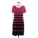 Apt. 9 Casual Dress - Shift Scoop Neck Short sleeves: Pink Color Block Dresses - Women's Size Medium