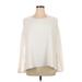 Calvin Klein Long Sleeve Blouse: Ivory Tops - Women's Size X-Large