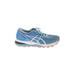 Asics Sneakers: Athletic Platform Activewear Blue Color Block Shoes - Women's Size 8 1/2 - Almond Toe