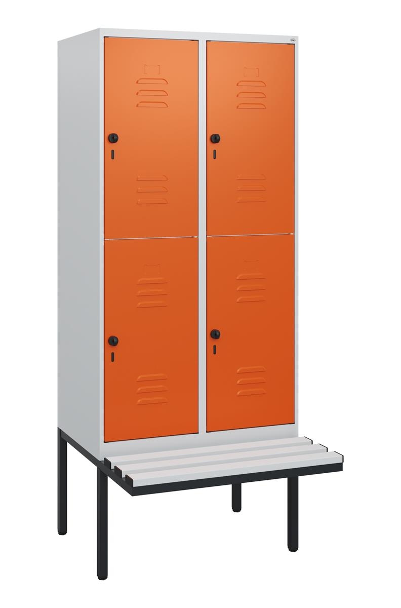 C+P Doppelstock-Spind Classic PLUS, Bank, 2 Abteile, 1950x800x815mm, 7035/2004 Image