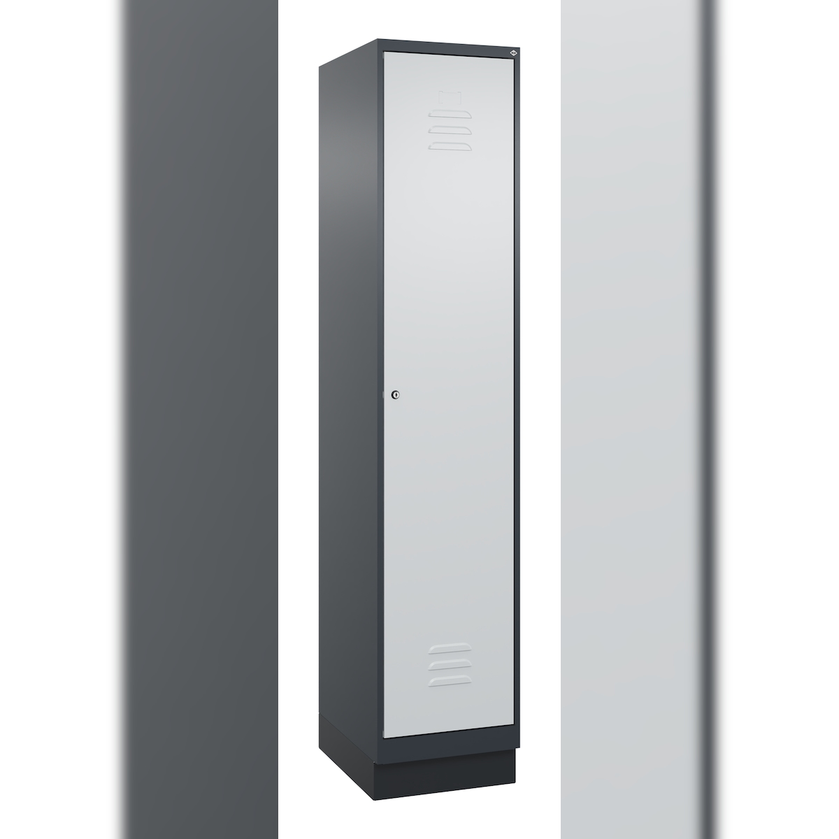 C+P Spind Classic PLUS, Sockel, 1 Abteil, 1950x400x500mm, 7016/7035 Image