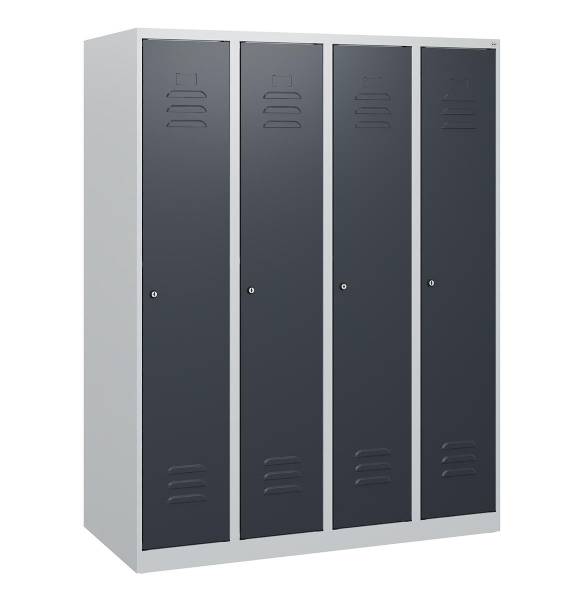 C+P Spind Classic PLUS, 4 Abteile, 1530x1200x500mm, 7035/7016 Image