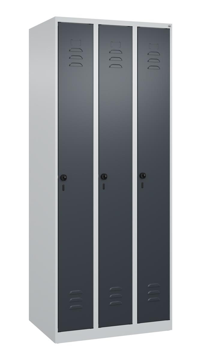 C+P Spind Classic PLUS, 3 Abteile, 1850x750x500mm, 7035/7016 Image