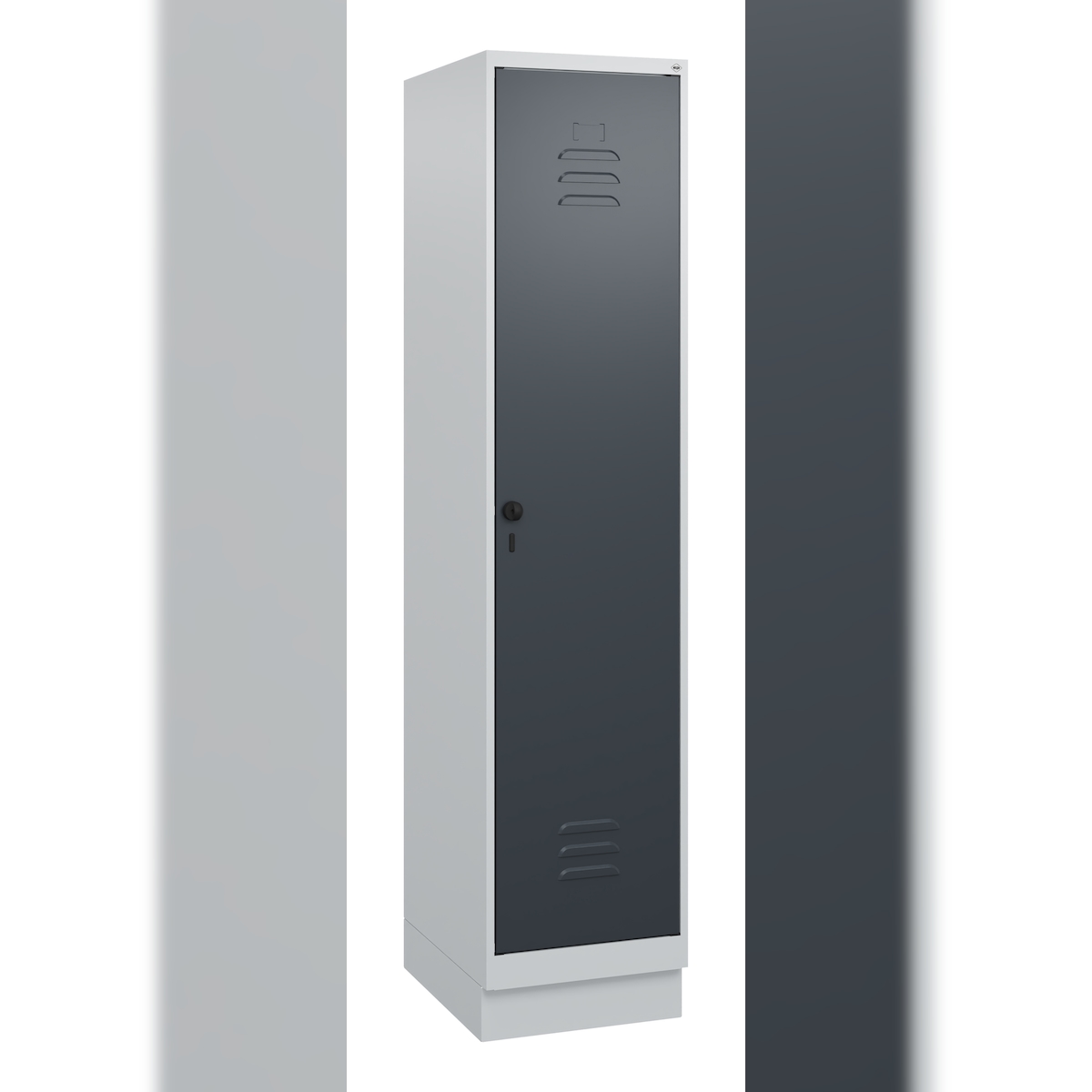 C+P Spind Classic PLUS, Sockel, 1 Abteil, 1800x400x500mm, 7035/7016 Image