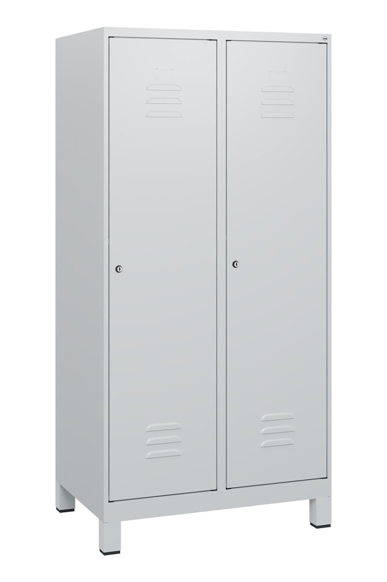 C+P Spind Classic PLUS, Füße, 2 Abteile, 1630x800x500mm, 7035/7035 Image