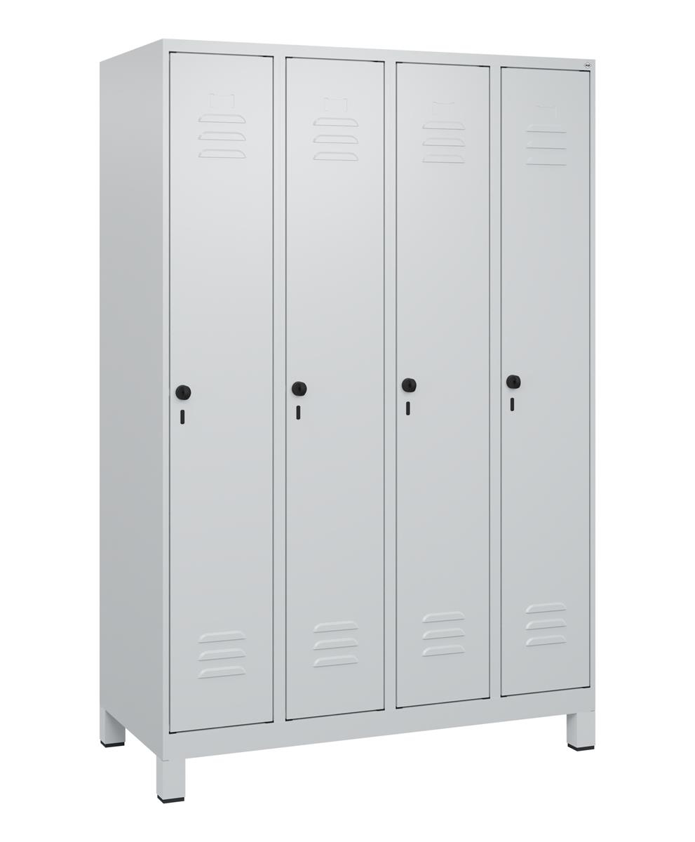 C+P Spind Classic PLUS, Füße, 4 Abteile, 1800x1200x500mm, 7035/7035 Image