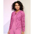 Draper's & Damon's Women's Lotus Lace Jacket - Pink - S - Misses