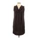 Zara Casual Dress - Shift Cowl Neck Sleeveless: Brown Print Dresses - Women's Size Large