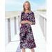 Appleseeds Women's Pretty Petals Knit Dress - Multi - 6 - Misses