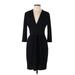 London Times Casual Dress - Midi: Black Solid Dresses - Women's Size 10