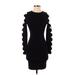 Ted Baker London Casual Dress - Bodycon Crew Neck Long sleeves: Black Print Dresses - New - Women's Size 4