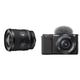 Sony SEL-20F18G Vollformat E-Mount Objektiv (FE 20mm F1.8 & Alpha ZV-E10 | APS-C spiegellose Vlog-Kamera (schwenkbarer Bildschirm für Vlogging
