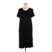 Jessica Simpson Casual Dress - Midi Scoop Neck Short sleeves: Black Print Dresses - Women's Size X-Large