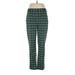 Lands' End Khaki Pant: Green Damask Bottoms - Women's Size 10