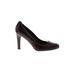 Lauren by Ralph Lauren Heels: Pumps Chunky Heel Work Brown Print Shoes - Women's Size 8 1/2 - Round Toe