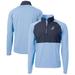 Men's Cutter & Buck Powder Blue Reno Aces Adapt Eco Knit Hybrid Recycled Quarter-Zip Top