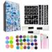 TureClos Christmas Glitter Tattoo Kits Template Flash Rhinestone Glitter Shine Flash Powder Temporary Tattoo Set Face Body Painting Art Tools