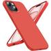 Designed for iPhone 15 Case Silicone Phone Case [Military Grade Drop Protection] [Anti-Scratch Microfiber Lining] Silicone Ultra Slim Cover Shockproof Phone Cases 6.1 inch Red