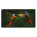 Bingfone Hybrid Parrot In The Forest Large Gaming Mouse Pad Extended Desk Mousepad With Stitched Edges Non-Slip Base Water Resist Keyboard Pad For Gamer Office & Home 29.5 X 16 In