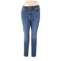 Torrid Jeggings - High Rise Skinny Leg Boyfriend: Blue Bottoms - Women's Size 14 Plus - Dark Wash