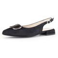 Slingpumps GABOR "FLORENZ" Gr. 39, schwarz Damen Schuhe Riemchenpumps