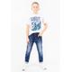 Bequeme Jeans GULLIVER "Casual Denim" Gr. 152, EURO-Größen, blau (blau, denim) Herren Jeans mit Bündchen