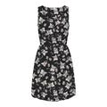 Sommerkleid ONLY "ONLNOVA LIFE S/L SARA DRESS" Gr. 34 (XS), N-Gr, schwarz (black aop:528 becky blossom) Damen Kleider Sommerkleider