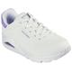 Sneaker SKECHERS "UNO - POP BACK" Gr. 40, bunt (weiß, violett) Damen Schuhe Sneaker Freizeitschuh, Halbschuh, Schnürschuh komfortabler Skech-Air Funktion Bestseller