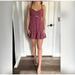 Free People Dresses | Free People Dress Fit & Flare Mini Dress Ruffle Bottom Red/White Floral Keyhole | Color: Red/White | Size: S