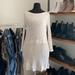 Anthropologie Dresses | Anthropologie Moth Cream Sweater Dress Size M | Color: Cream/Gray | Size: M