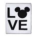 Disney Bedding | Disney Store Mickey Mouse Icon Love Tapestry Throw Blanket 60” X 72” | Color: Black/White | Size: 60” X 72”