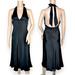 J. Crew Dresses | J Crew Marilyn Monroe Black Silk Halter Fit Flare Flowy Calf Plunge Midi Dress 2 | Color: Black | Size: 2