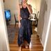 Free People Dresses | Free People One Asymmetric Open Back Maxi Dress Size M C8 | Color: Blue/Purple | Size: M