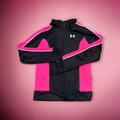 Under Armour Jackets & Coats | Girls Under Armour Full Zip Track Jacket 6x | Color: Black/Pink | Size: 6xg